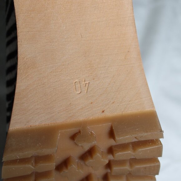 NWB Swedish Hasbeens Slip On Bootie Boots Clogs Zebra Calf Hair - Picture 10 of 10